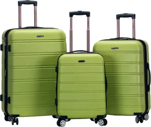 Rockland Melbourne Hardside Expandable Luggage with Spinner Wheels, Lime, 3-Piece Set (20/24/28)