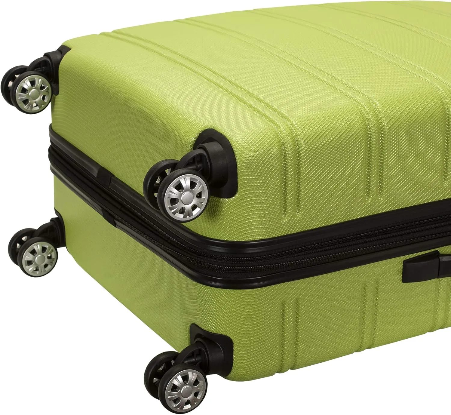 Rockland Melbourne Hardside Expandable Luggage with Spinner Wheels, Lime, 3-Piece Set (20/24/28)