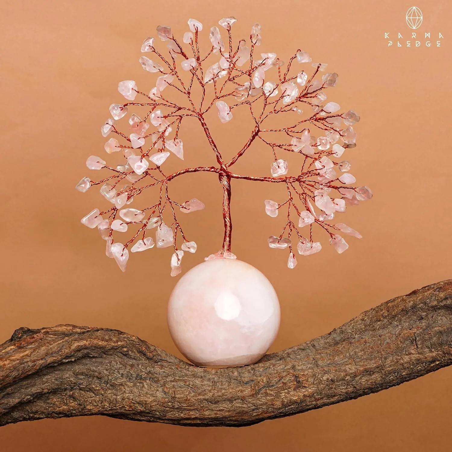 Rose Quartz Crystal Tree of Life Gifts for Women, Office Decor, Healing Crystal and Stones Chakra Tree for Positive Energy, Reiki Healing, Meditation, Good Luck, Spiritual, Birthday Gifts