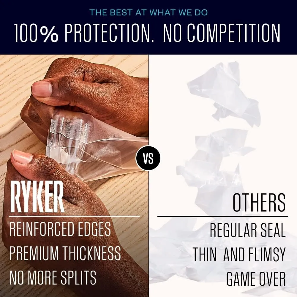 Ryker Mini European Board Game Sleeves Card Protectors (3 Pack, Clear, 44x68 mm, 300 Sleeves)