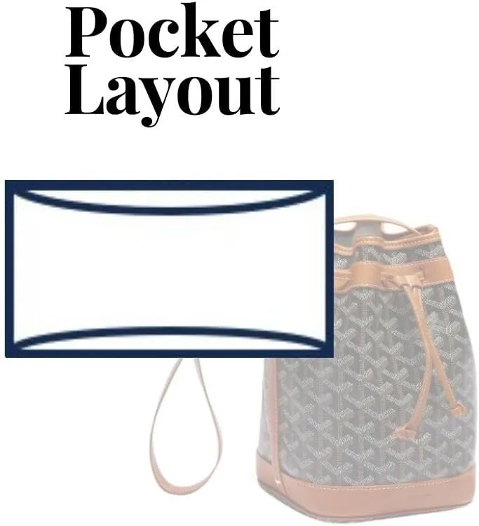 SAMORGA (5-21/ Go-Petit-Flot Bag Organizer for Petit Flot Bucket Bag Organizer Insert Innerbag (2mm Eggshell)