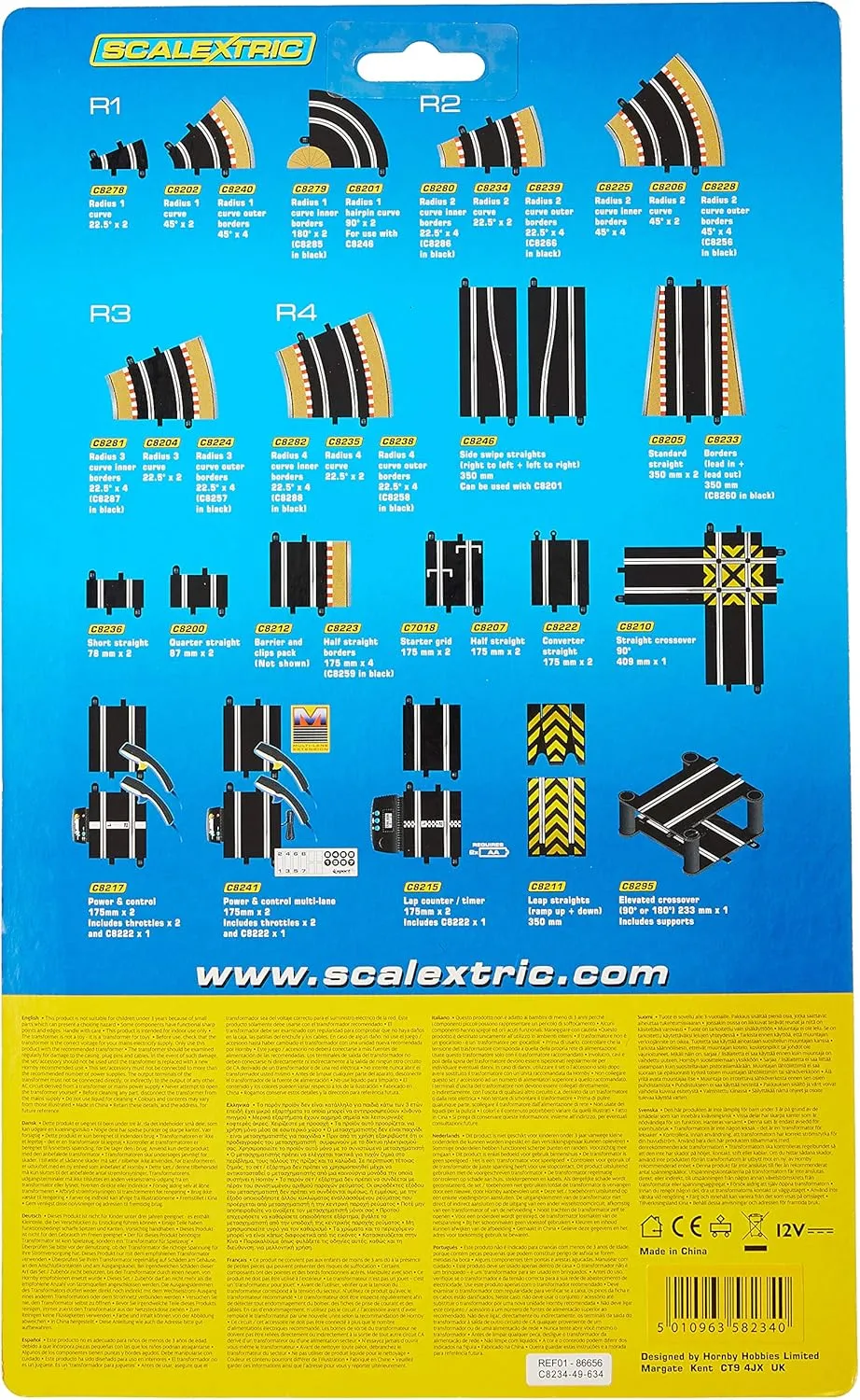 Scalextric C8234 Track Radius - 22.5 Degrees Curve