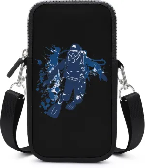 Scuba Diving Under Water Diver Crossbody Phone Bag Mini Shoulder Bag Cute Cell Phone Purse for Men Women