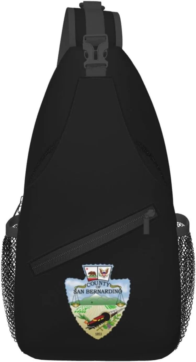 Seal Of San Bernardino County, California Crossbody Bags For Women Men Chest Backpack Gym Shoulder Bag Travel Outdoor Sports Casual Crossbody Bags
