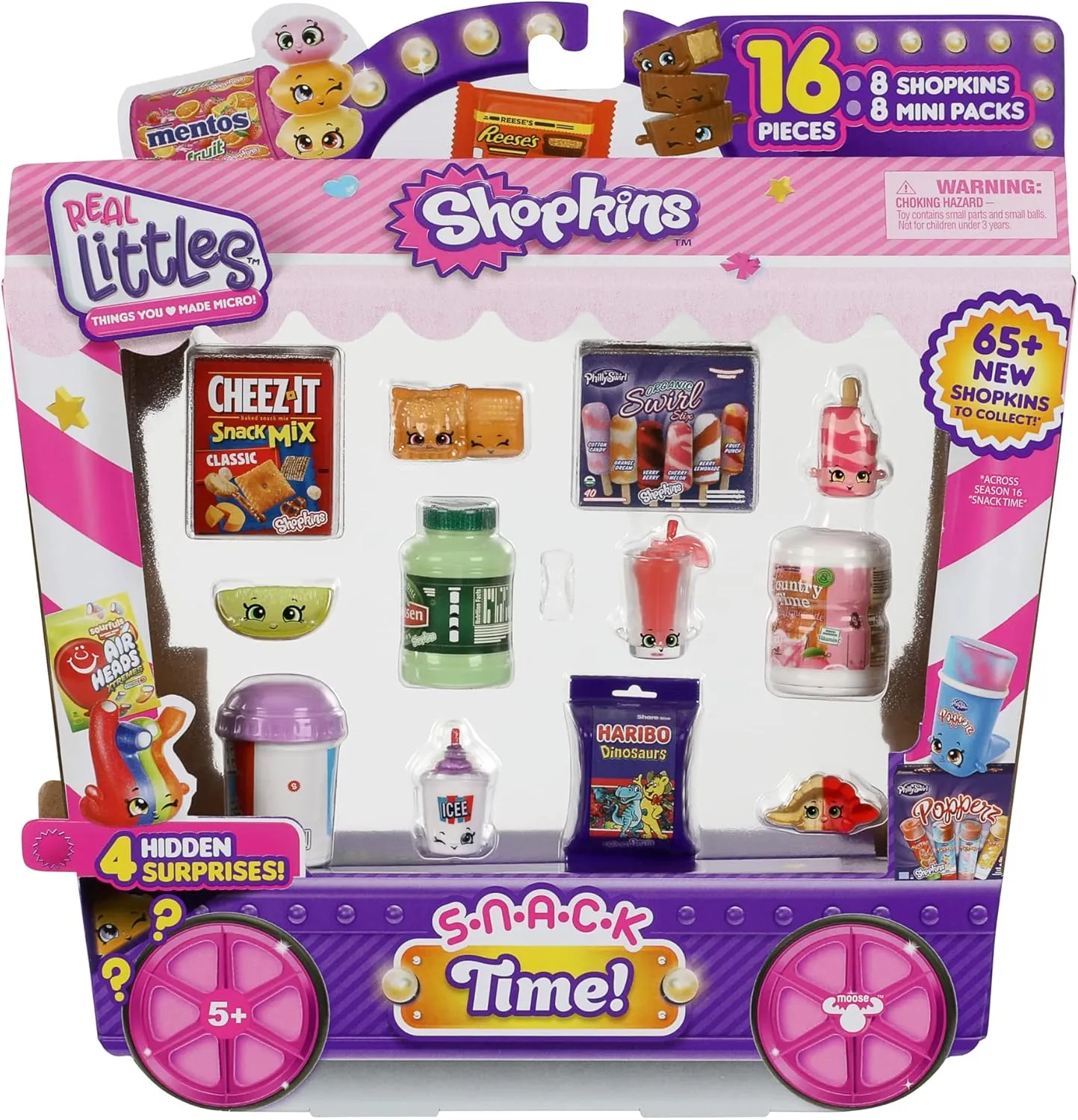 Shopkins Real Littles Collector's Pack | 8 Plus 8 Real Branded Mini Packs (16 Total Pieces). Style May Vary.