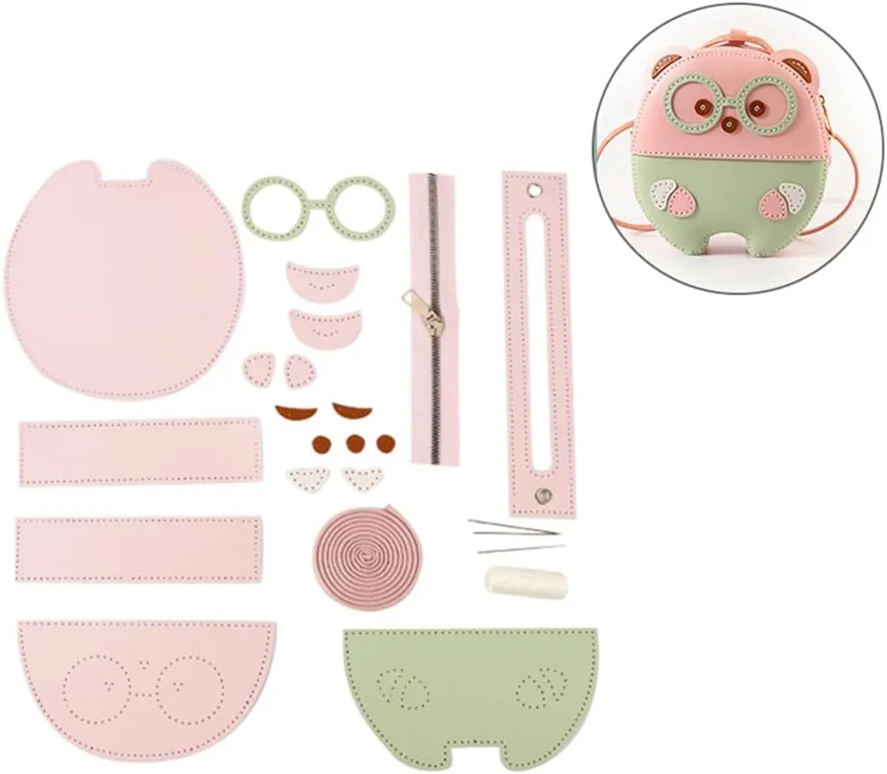 Shoulder Bag Making Set Handcraft Bag Making Materials Lovely Bear Crossbody Bag Making Set for Girls