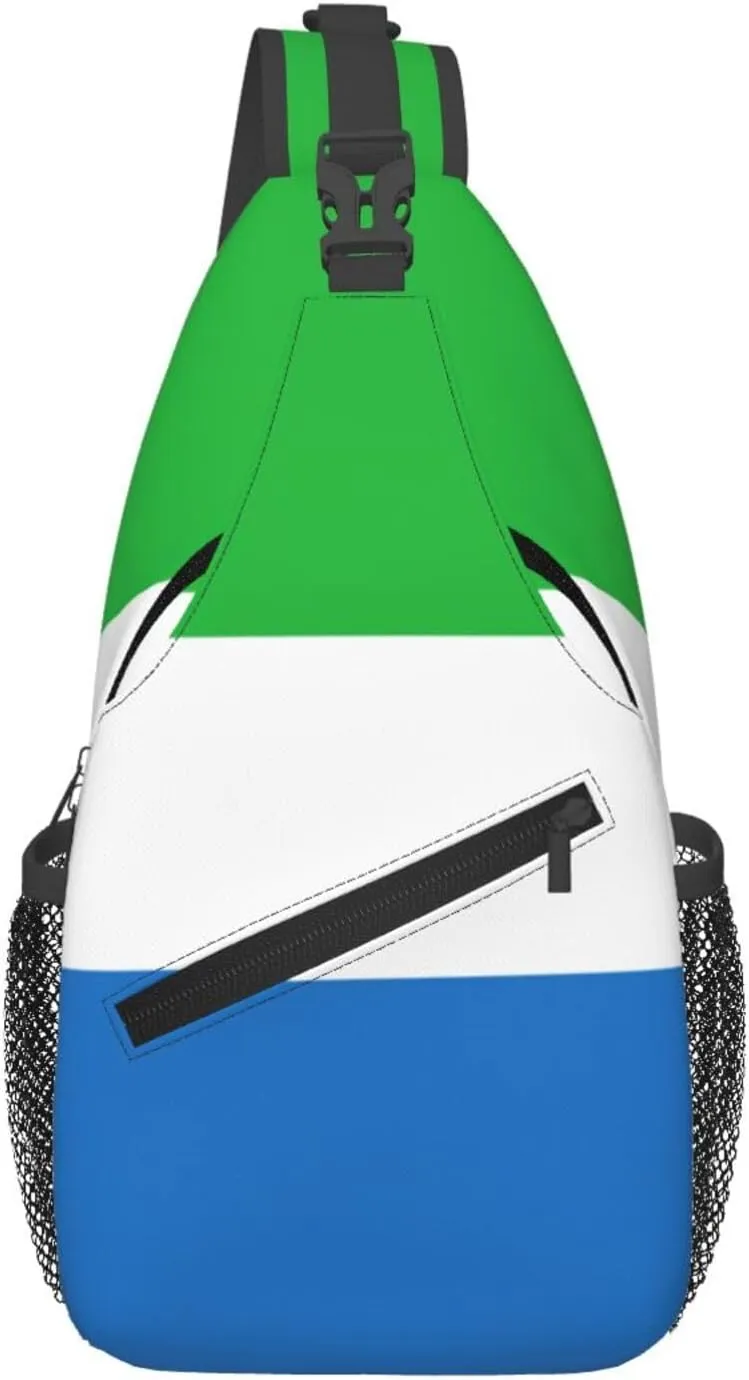 Sierra Leone flag Foldie Crossbody Bag - Anti Theft Crossbody Bags and Small Sling Bags for Men and Women