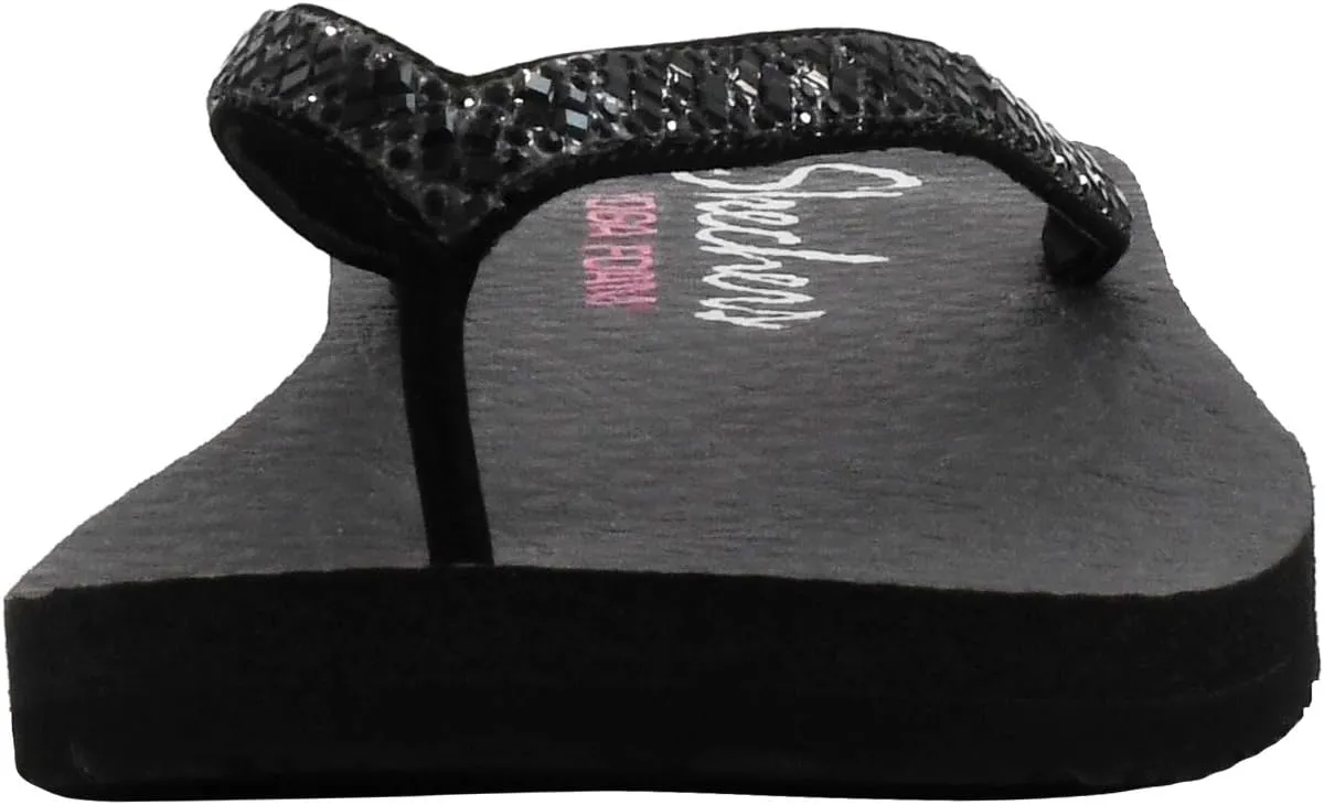 Skechers Women's Meditation Perfect 10 Square Rhinestone Embellished Thong