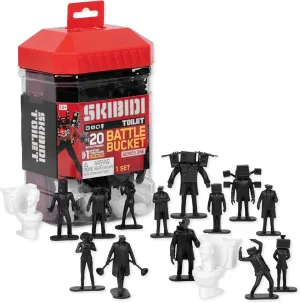 SKIBIDI Toilet Battle Bucket, Collectible Figures, Officially Licensed Toilet Merch