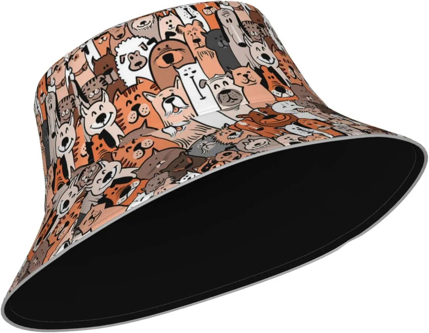 Sky Blue Tie Dye Bucket Hat for Women Men Teens Double-Side-Wear Reversible Summer Beach Sun Hat Packable Fisherman Cap