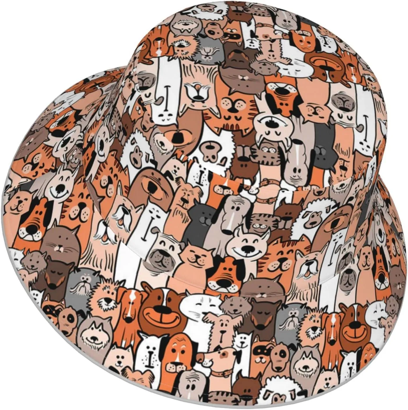 Sky Blue Tie Dye Bucket Hat for Women Men Teens Double-Side-Wear Reversible Summer Beach Sun Hat Packable Fisherman Cap