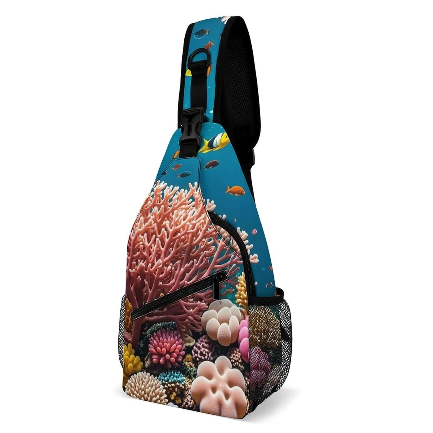 Sling Bag for Women Men Chest Bag Marine Coral Crossbody Bag Small Sling Backpack Daypack Packs/492