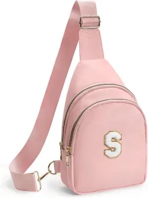 Sling Bag for women,Initial Fanny Pack, Cute Travel Crossbody Bag,Initial Purse Belt Bag S