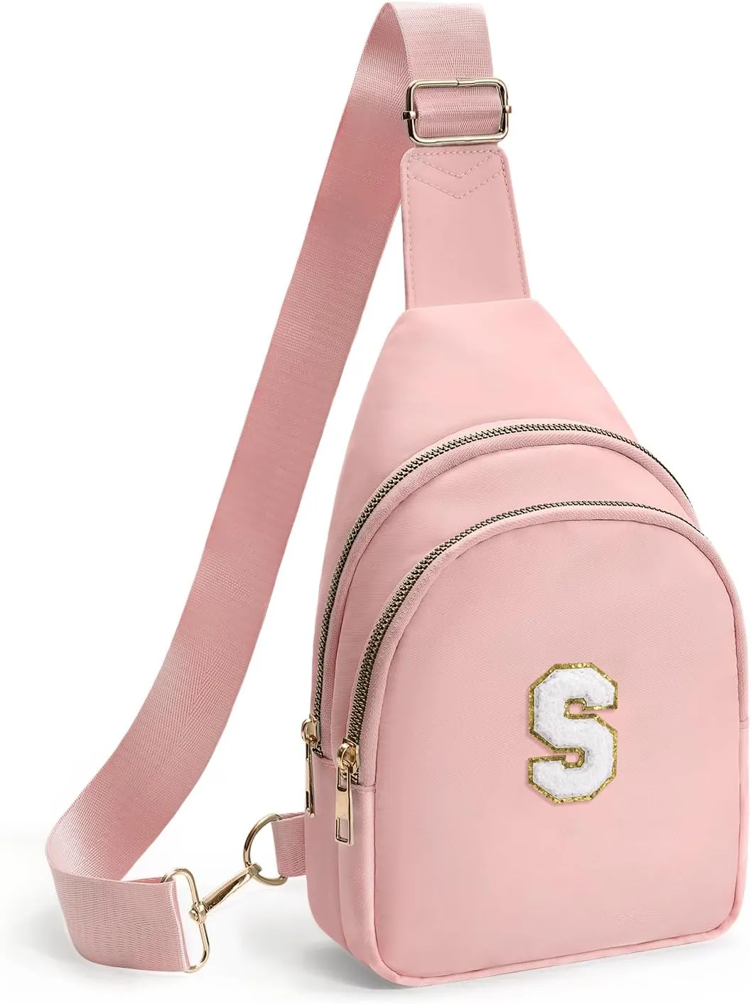 Sling Bag for women,Initial Fanny Pack, Cute Travel Crossbody Bag,Initial Purse Belt Bag S