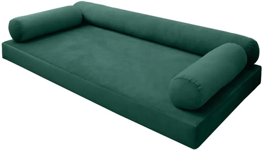 SLIPCOVER ONLY S.V6 Velvet Indoor Daybed Mattress Pillow Covers Knife Edge Twin AD317
