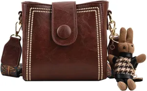 Small Bags for Women, Vintage Fashion Bag with Adjustable Wider Shoulder Strap, Vintage Retro Small Water Bucket Bag