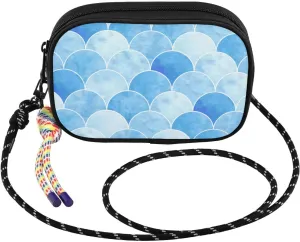 Small Crossbody Bags Blue Mermaid Scales Small Lightweight Cell Phone Purse