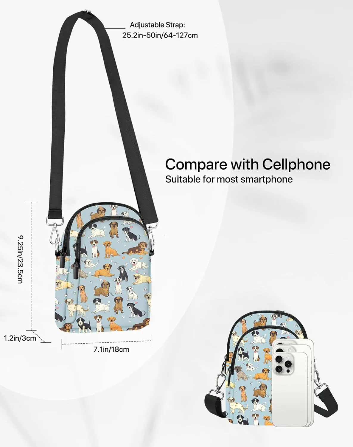 Small Crossbody Bags for Women Casual Cell Phone Purse Lightweight Crossbody Purses Fashion with Adjustable Strap