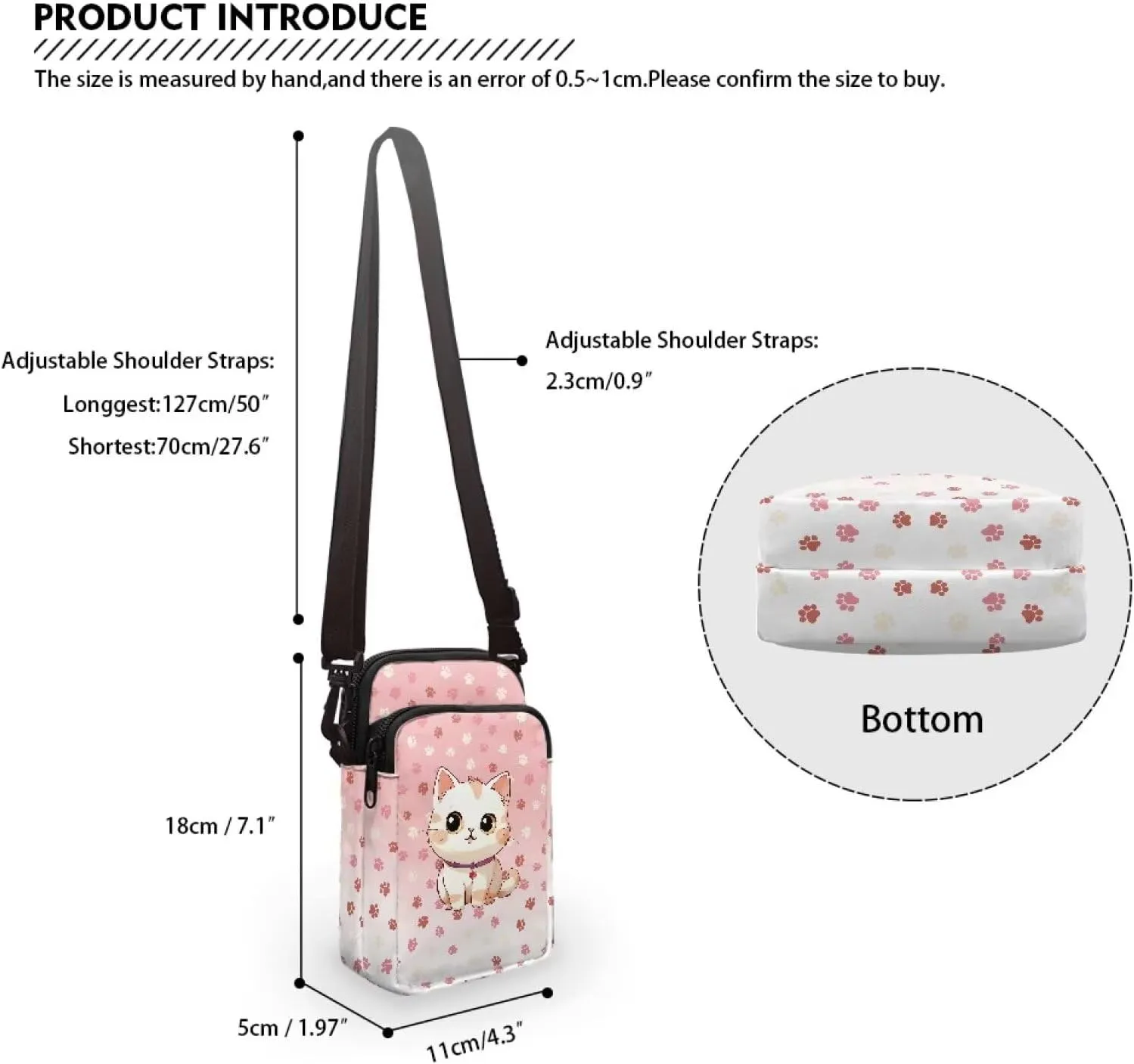 Small Sling Bag Crossbody Bags for Women Men Anti Theft