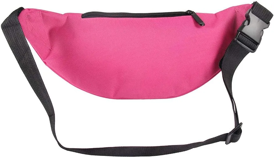Smile Fish Neon Retro 80s Fanny Pack Waist Bag Festival Theme Party Vintage 80s Party Women/Men Hot Pink