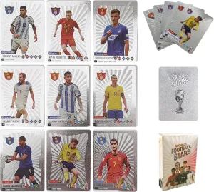 Soccer Trading Cards 2024–2025 – White (55/Pack) Featuring HD Waterproof Printing of Top Star Soccer Players – Football Card Set for Fans, Friends & Collectors – Not Original
