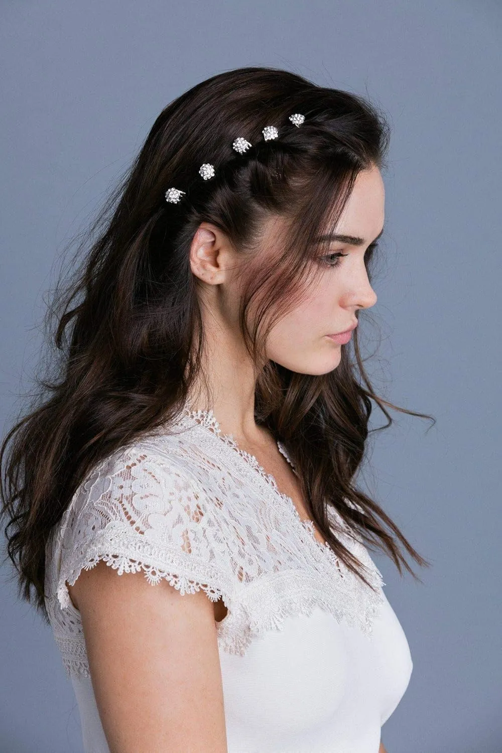 Soho Style Hair Accessories Set - 8 Piece Crystal Decorative Fashion Headband for Women Girls SAM01A-2002 Light Pink