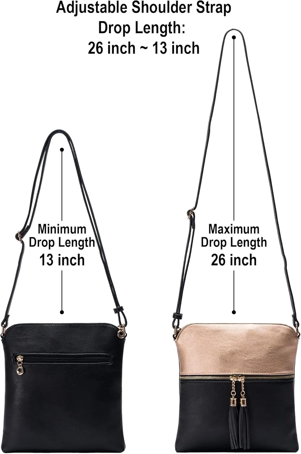 Solene Womens Lightweight Medium Crossbody Purse with Tassel, Perfect Size Crossbody Bags for Daily Use, travel