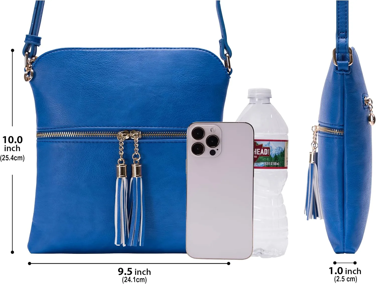 Solene Womens Lightweight Medium Crossbody Purse with Tassel, Perfect Size Crossbody Bags for Daily Use, travel