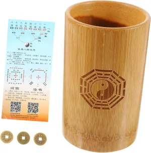 Sosoport 1Set Divination Pot with Coins Chinese for Divination Feng Shui and Home Decoration Unique Present for Friends and Family