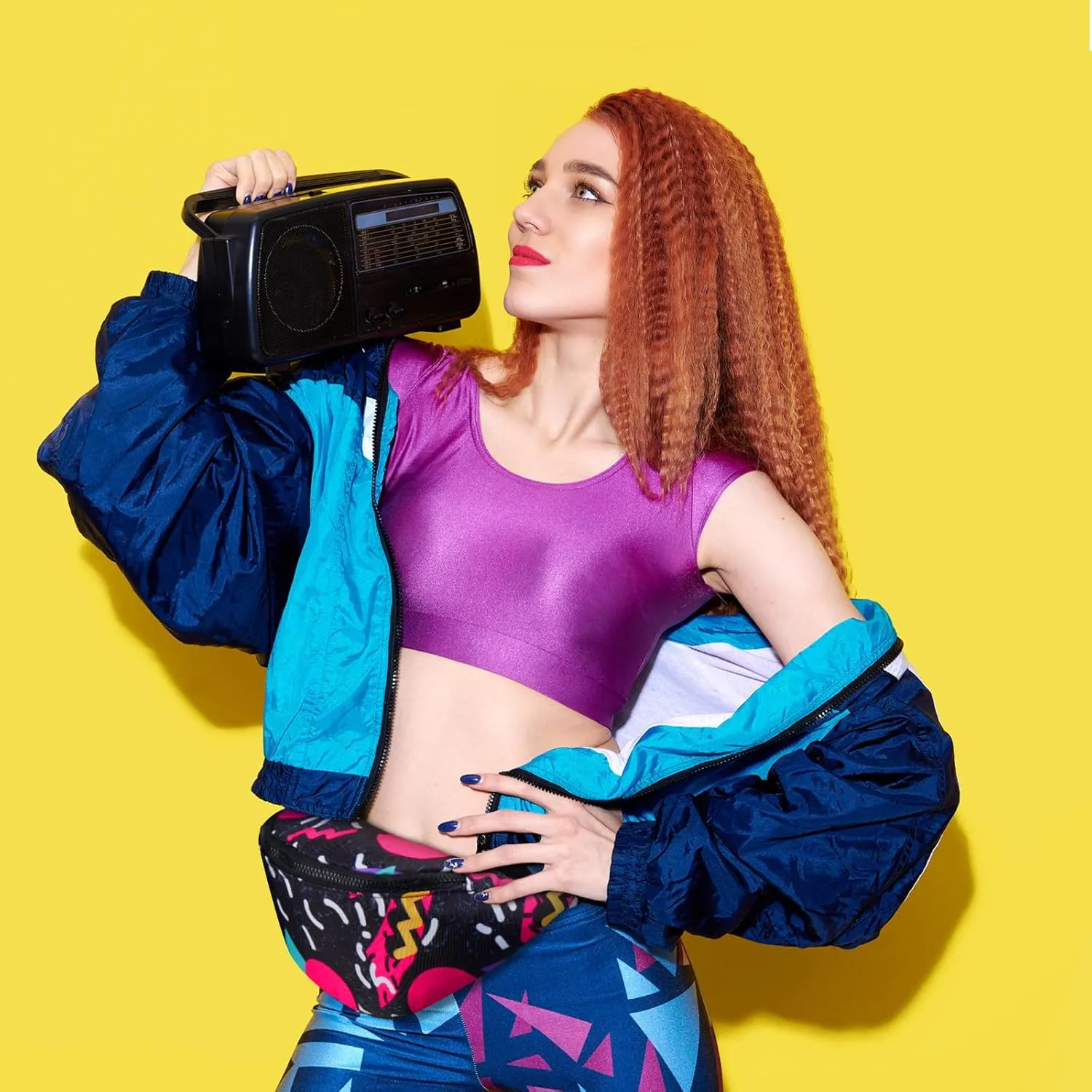 Sotiff 2 Pcs 80s 90s Fanny Pack Retro Waist Packs for Men Women Adjustable Casual Waist Bag Neon Cute Vintage Hiking Belt Bags for Travel Party Festival Hiking(Lovely Style)
