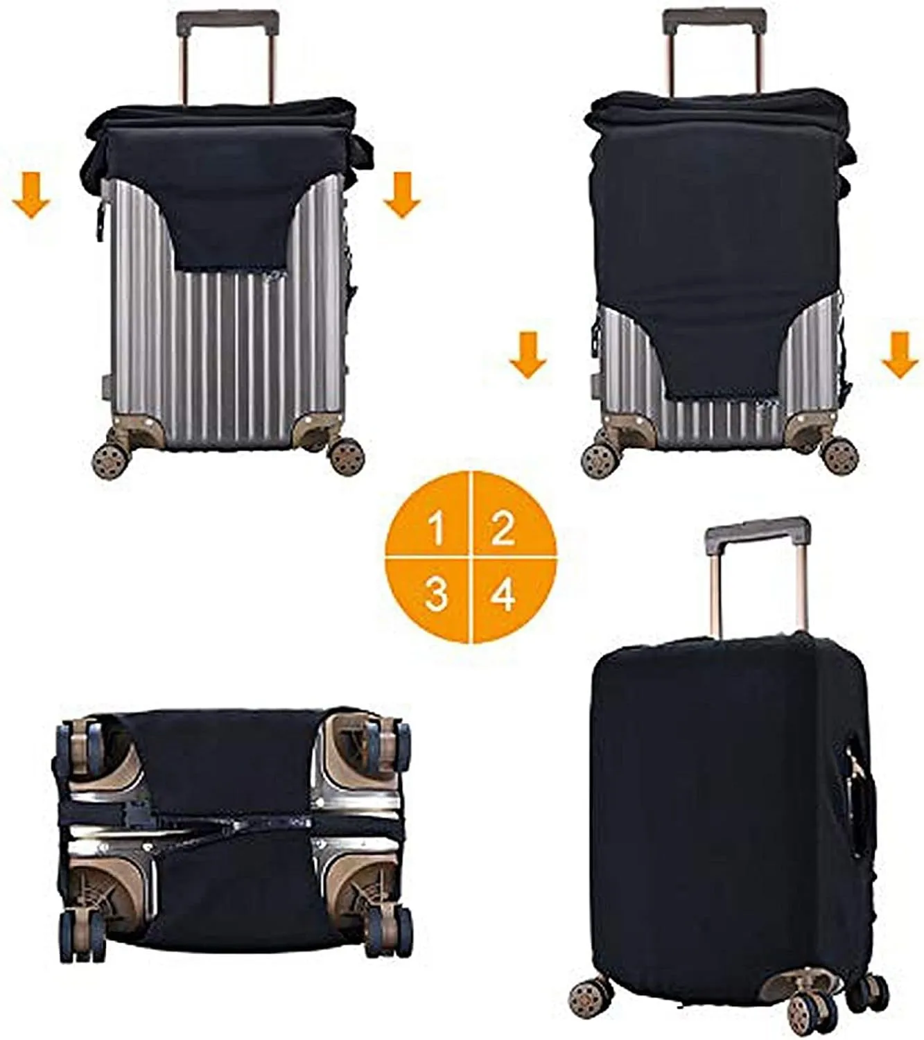 South Dakota Flag Print Luggage Cover For Suitcases, Elastic Travel Bag For Luggage, Stylish Design