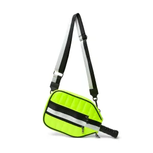 SPORTY PICKLEBALL CROSSBODY - Neon Yellow Patent