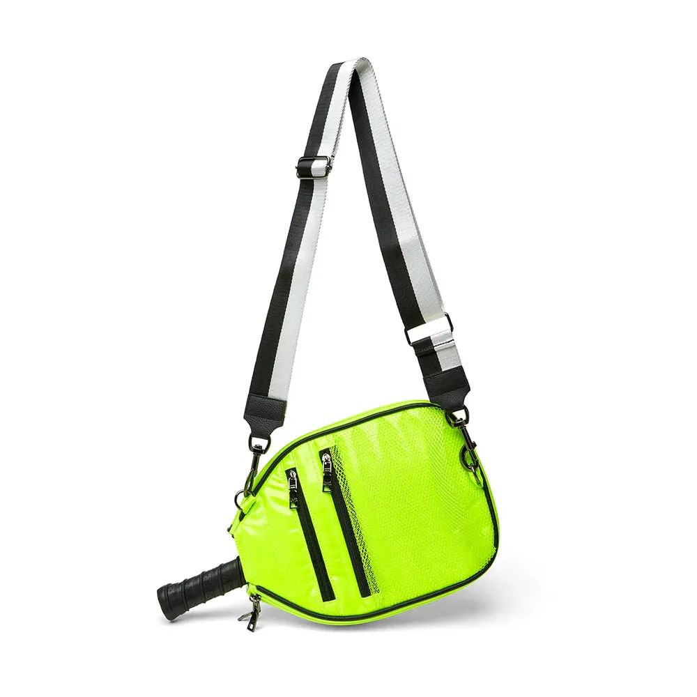 SPORTY PICKLEBALL CROSSBODY - Neon Yellow Patent