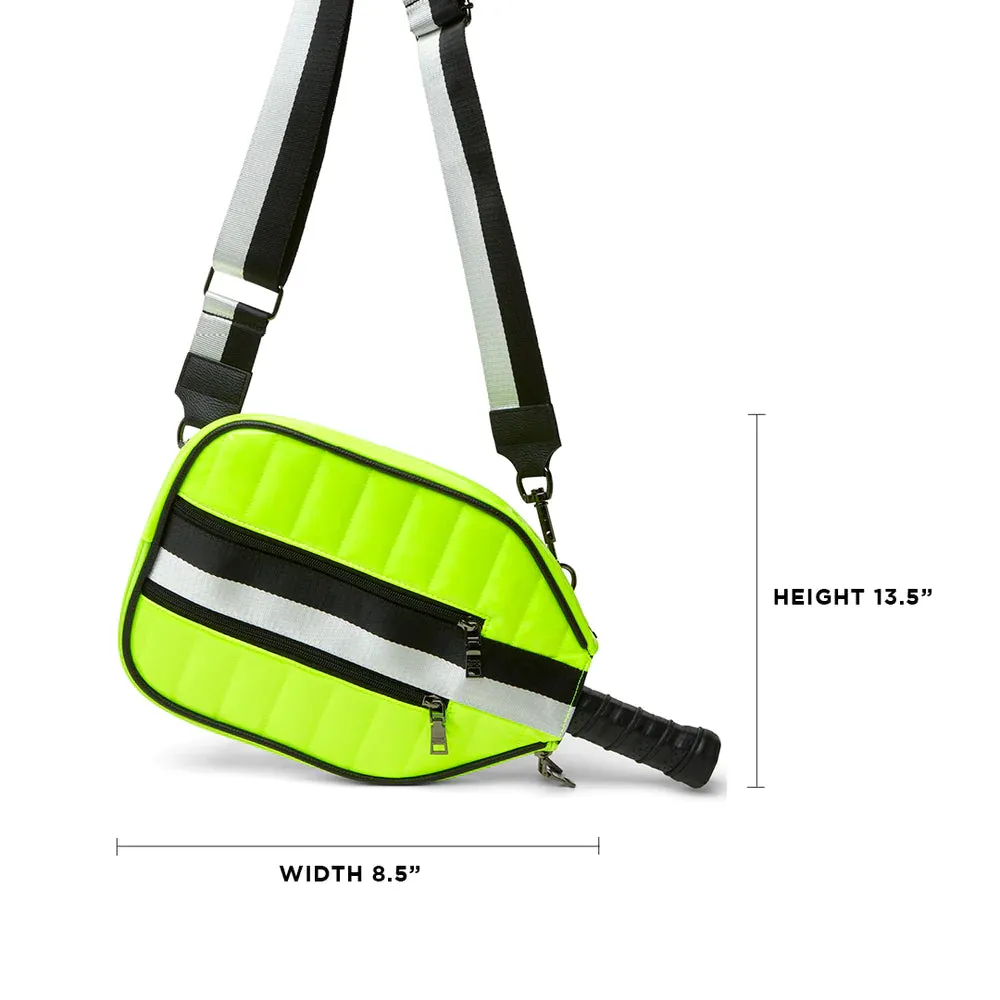 SPORTY PICKLEBALL CROSSBODY - Neon Yellow Patent