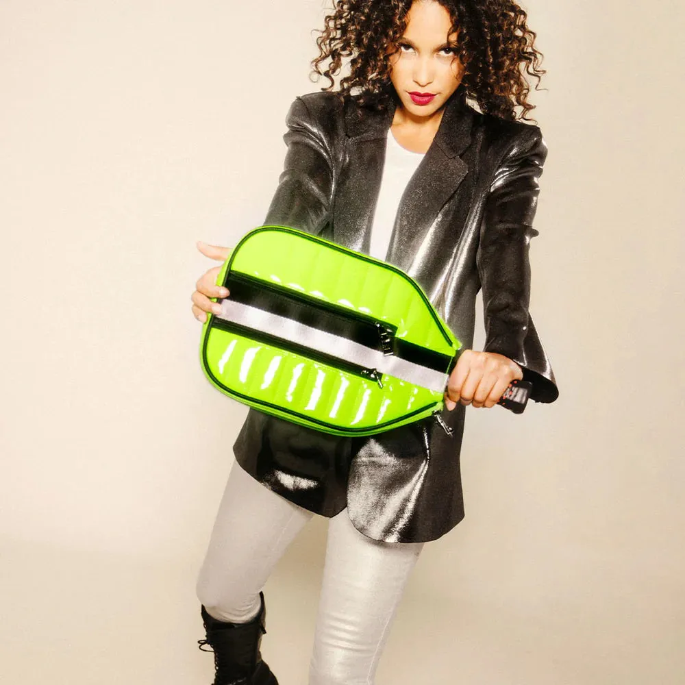 SPORTY PICKLEBALL CROSSBODY - Neon Yellow Patent