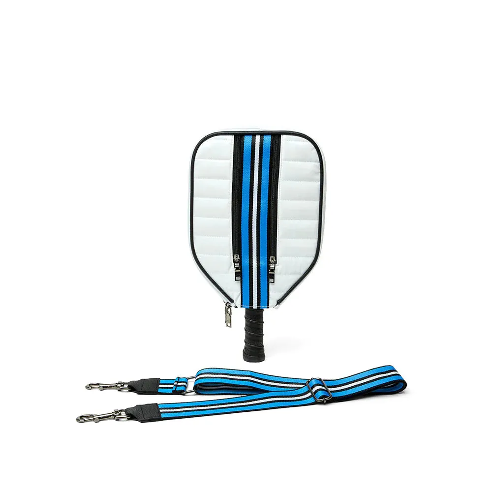 SPORTY PICKLEBALL CROSSBODY - White Patent