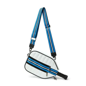 SPORTY PICKLEBALL CROSSBODY - White Patent