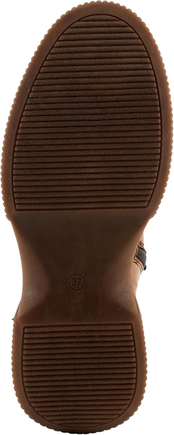 Spring Step Women's NAYANA Booties with Ruching Leather, Metal Rivets, and Removable Insoles