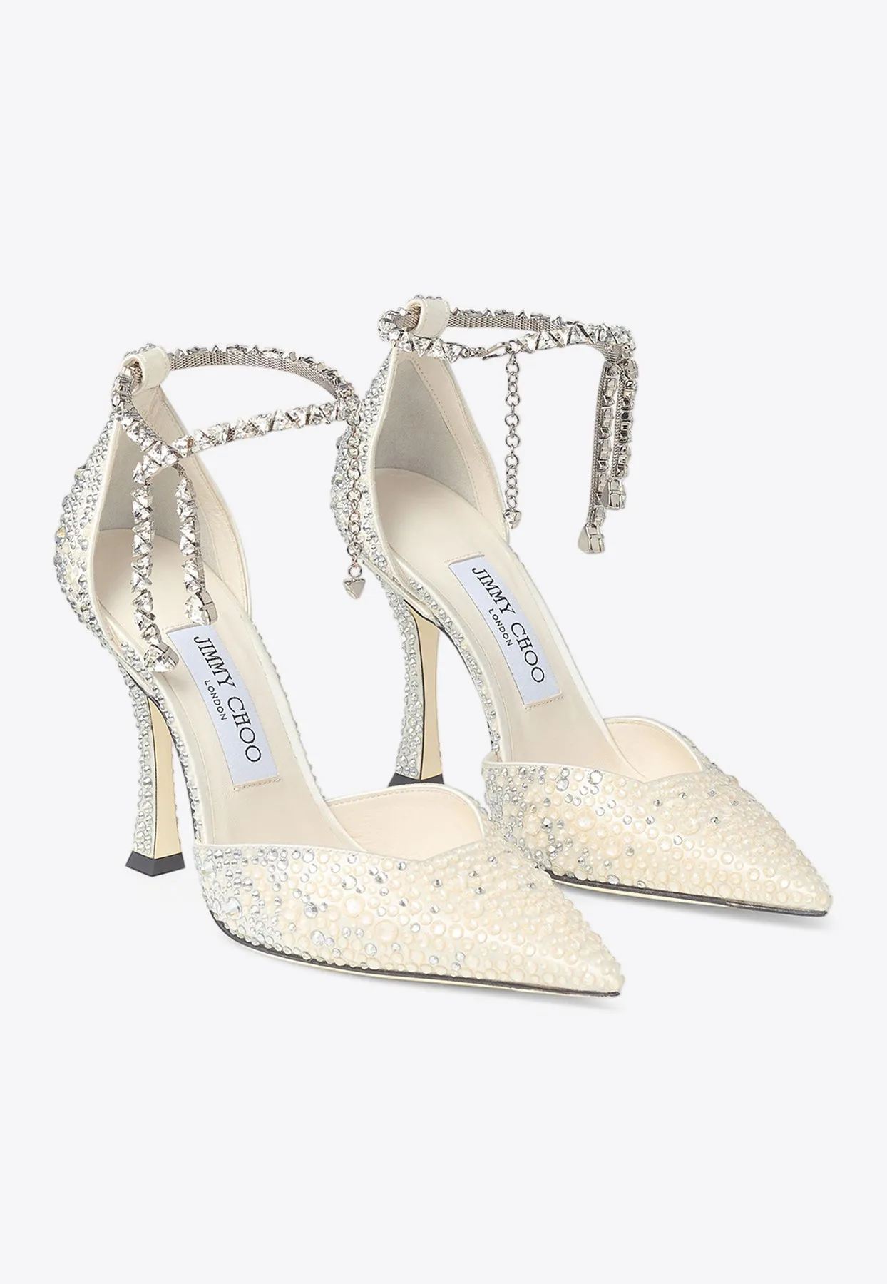Stevie 100 Crystal Satin Pumps