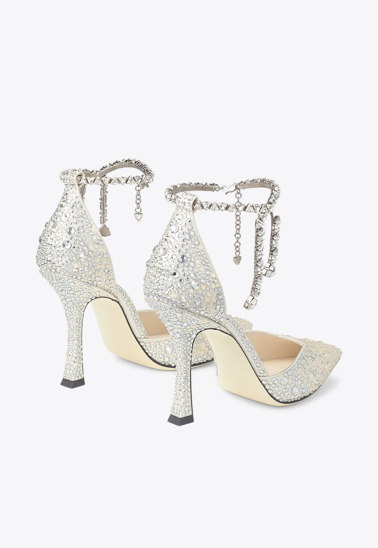 Stevie 100 Crystal Satin Pumps