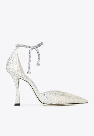 Stevie 100 Crystal Satin Pumps