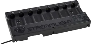 Streamlight 20221 SL-B26 Protected Li-Ion USB Rechargeable Battery Pack 120V/100V AC 8-Unit Bank Charger, Black
