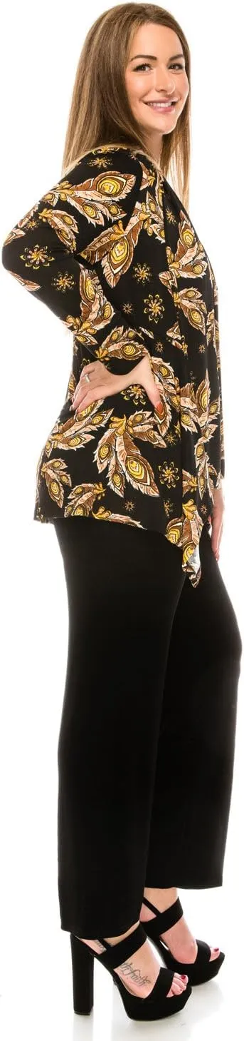 Stretchy Print Mid Cut Jacket Long Sleeve Print-4028BN-LRP1