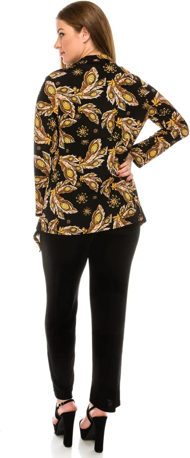 Stretchy Print Mid Cut Jacket Long Sleeve Print-4028BN-LRP1