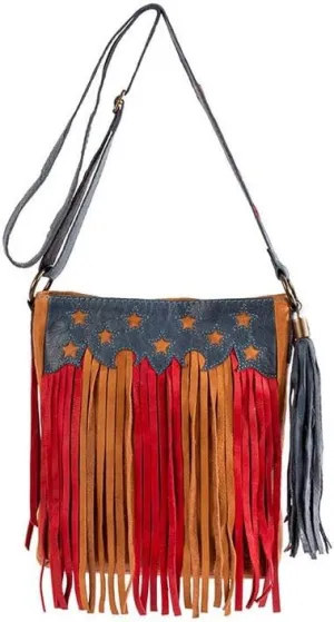 STS Ranchwear Patriot Crossbody Red/Tan/Blue One Size