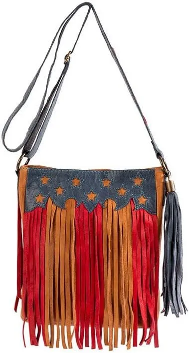 STS Ranchwear Patriot Crossbody Red/Tan/Blue One Size