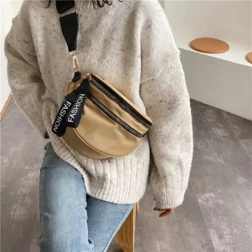 Stylish Double Zip Nylon Crossbody Bag for All Occasions