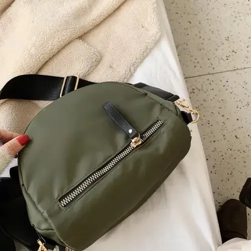 Stylish Double Zip Nylon Crossbody Bag for All Occasions