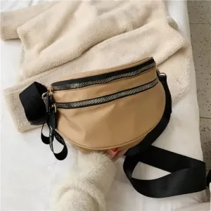 Stylish Double Zip Nylon Crossbody Bag for All Occasions