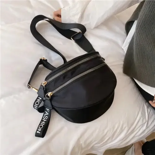 Stylish Double Zip Nylon Crossbody Bag for All Occasions